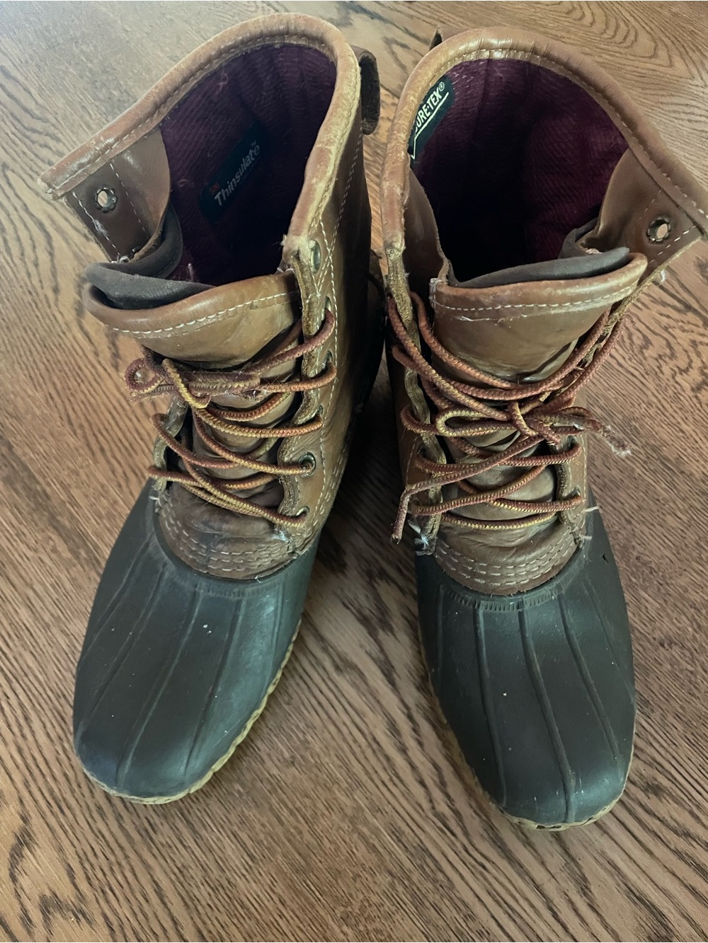 L.L. Bean Brown and Black Women's Winter Duck Boots